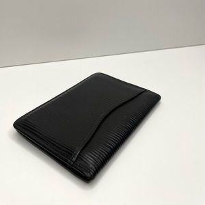 Louis Vuitton  Black Epi Leather Card Holder Wallet
